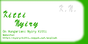 kitti nyiry business card